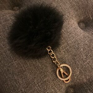Michael Kors black poof key chain